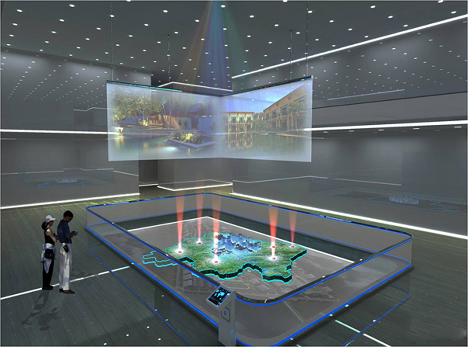 旅游景區(qū)數(shù)字沙盤插圖